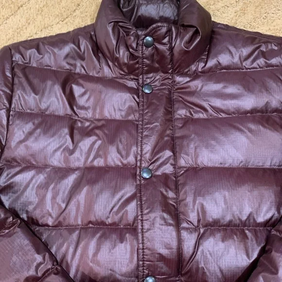 J Crew Jacket Mens Medium Dark Purple Puffer Insulated Coat Outerwear - Picture 4 of 16